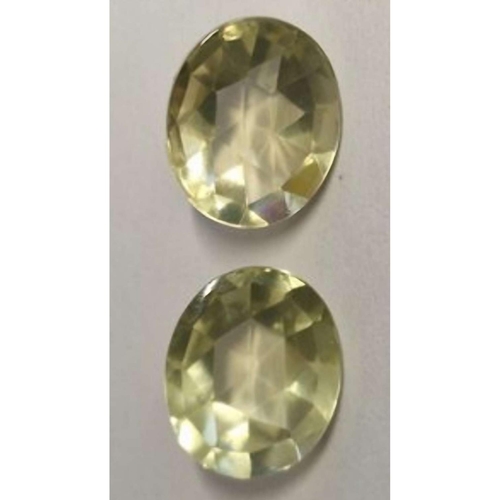 211 - x2 Yellow Heliodors 8.94Ct, Yellow Transparent Color, Oval Shape