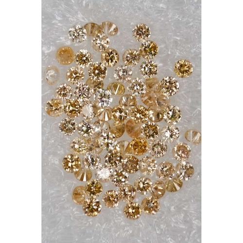 213 - x69 Diamond Stones 0.88Ct, 100% Natural, Round Shape