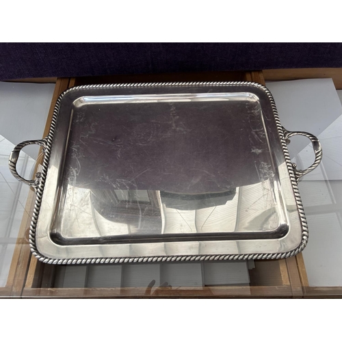 148 - Very Large Silver Plated Tray (63 x 42cm)