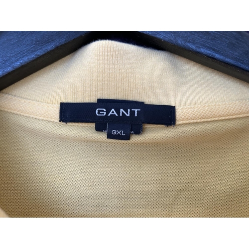 176 - Gant Men's Yellow Polo Shirt Size 3XL