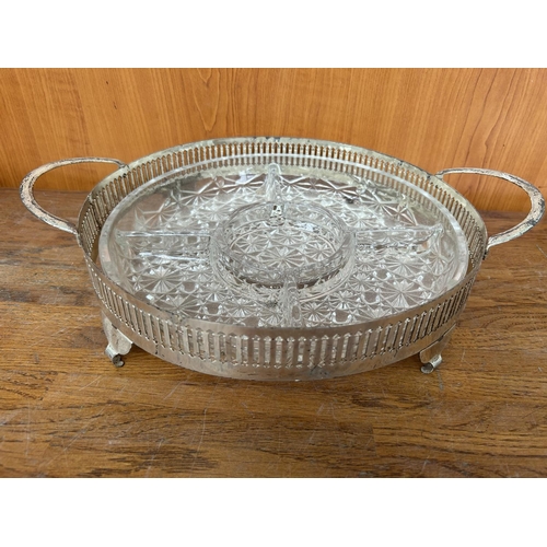 493 - Vintage Silver Plated Serving Dish