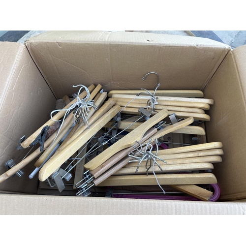 604 - Box of Cloth Hangers