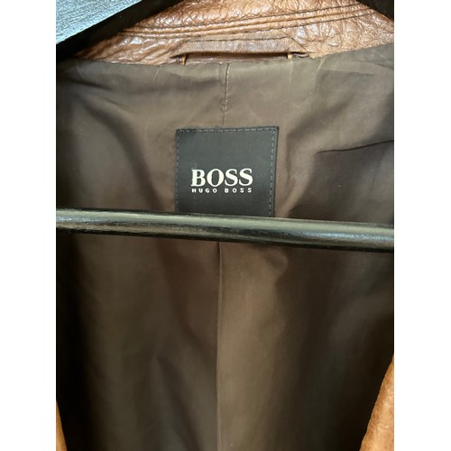 131 - Hugo Boss Real Leather Men's Jacket Size 58