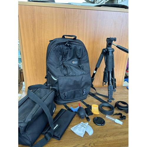 239 - DSLR Accessories, Tripod, Camera Bag and Other