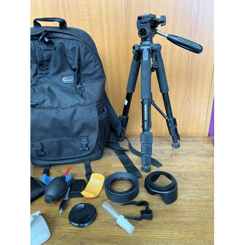 239 - DSLR Accessories, Tripod, Camera Bag and Other