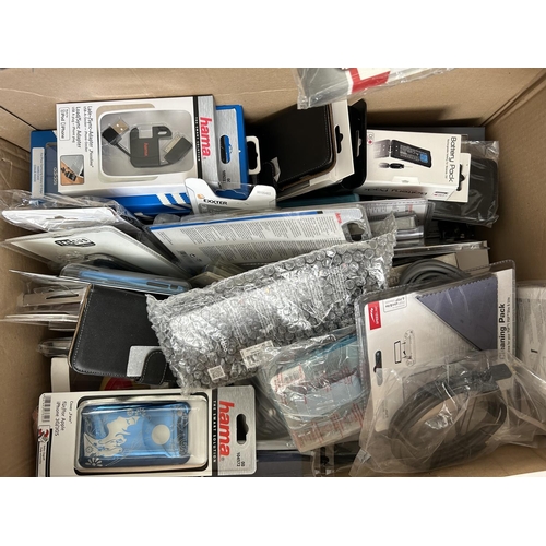 243 - Large Box of Assorted Unopened Phone Cases and Phone/Laptop/Gaming Console Accessories