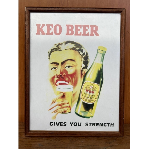 654 - KEO Framed Advertisement (30 x 40cm) - Taken Back on 24/9/2024