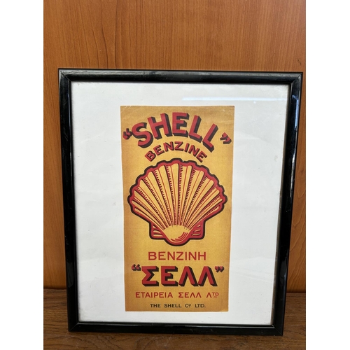 655 - Shell Framed Advertisement (27 x 32cm) - Taken Back on 24/9/2024