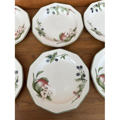 158 - x6 Vintage Churchill Staffordshire Porcelain Floral Plates