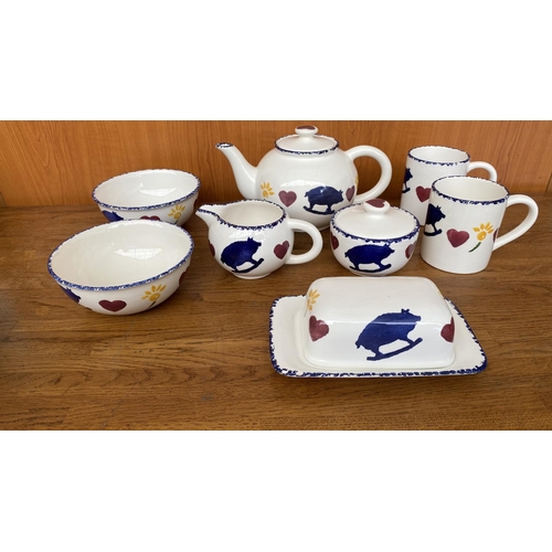 522 - Naf Naf 'Ma Maison' 8-Piece Breakfast Set with Animal Pattern, All Signed (Hairline on x1 Cup as Pic... 