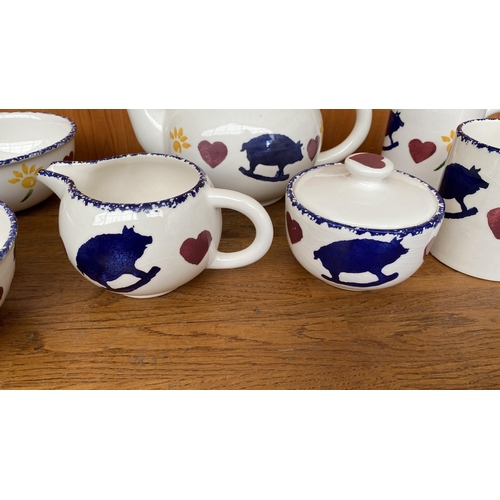 522 - Naf Naf 'Ma Maison' 8-Piece Breakfast Set with Animal Pattern, All Signed (Hairline on x1 Cup as Pic... 