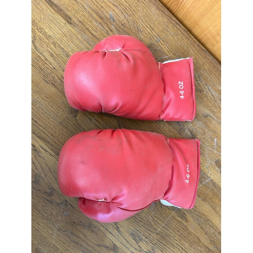 532 - Pair of Red and White Boxing Gloves