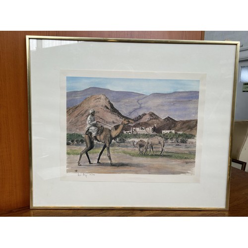 548 - Camel Depiction Limited Edition Print 105/200 of Signed Painting (60 x 50cm)