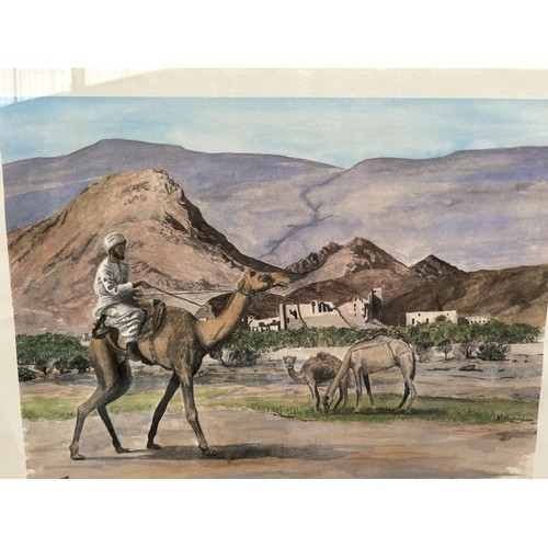 548 - Camel Depiction Limited Edition Print 105/200 of Signed Painting (60 x 50cm)