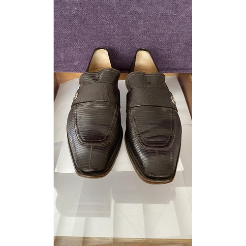 564 - Gucci Lizard Brown Broadwick Loafers Leather Shoes Size 11 - Taken Back on 27/9/2024