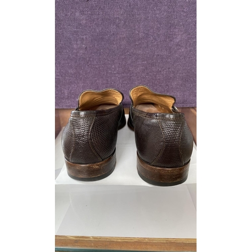 564 - Gucci Lizard Brown Broadwick Loafers Leather Shoes Size 11 - Taken Back on 27/9/2024