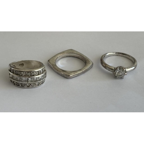 602 - x3 Silver 925 Fashion Rings (A/F)