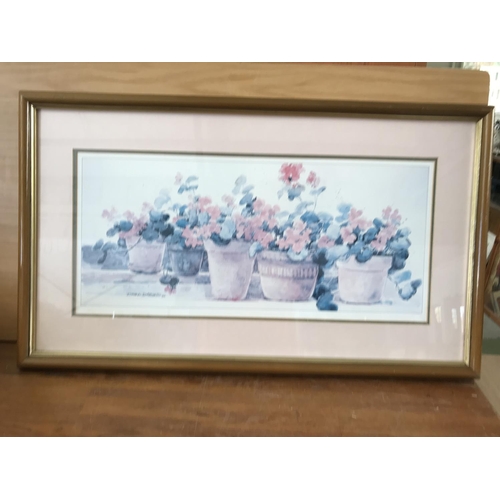 617 - Framed Print of 'Dawna Darton'84' Watercolour Painting (78 x 45cm) - Taken Back on 7/10/2024