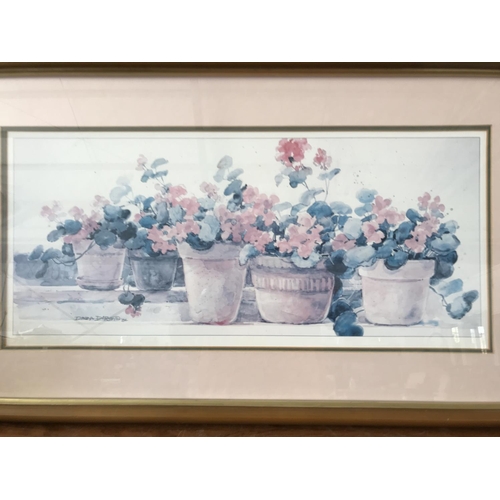 617 - Framed Print of 'Dawna Darton'84' Watercolour Painting (78 x 45cm) - Taken Back on 7/10/2024