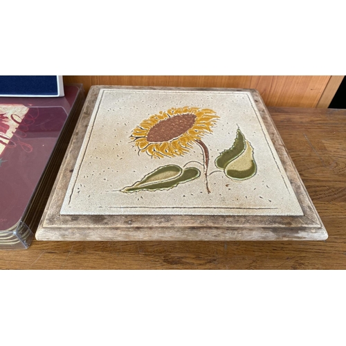 618 - Set of Table Mats and Coasters Together with Ceramic Tile Trivet