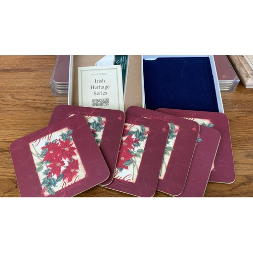 618 - Set of Table Mats and Coasters Together with Ceramic Tile Trivet