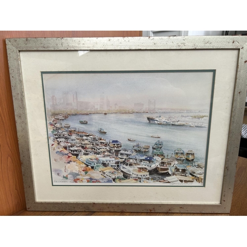 620 - The Greek Dubai Deira Limited Edition 444/450 Framed Print (60 x 48cm)