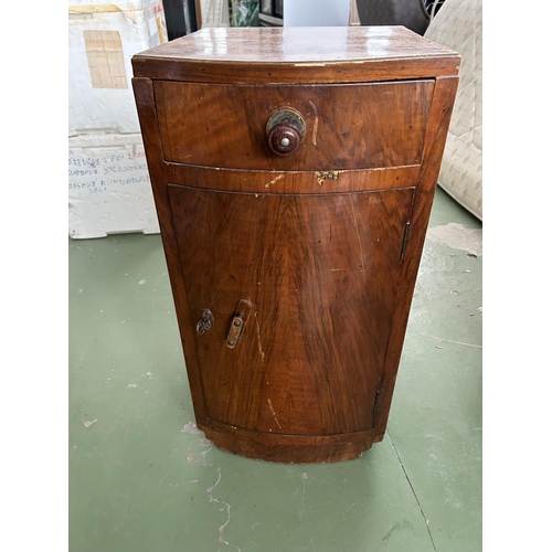 634 - Art Deco Antique Walnut Night Stand (34 W. x 41 D. x 68cm H.) - Taken Back on 12/10/2024