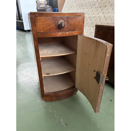 634 - Art Deco Antique Walnut Night Stand (34 W. x 41 D. x 68cm H.) - Taken Back on 12/10/2024