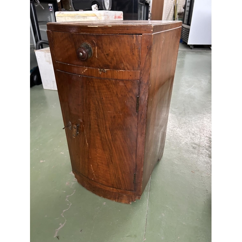 634 - Art Deco Antique Walnut Night Stand (34 W. x 41 D. x 68cm H.) - Taken Back on 12/10/2024