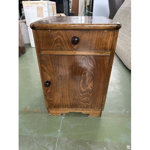 635 - Antique Beech Wood Night Stand (39 W. x 41 D. x 58cm H.)