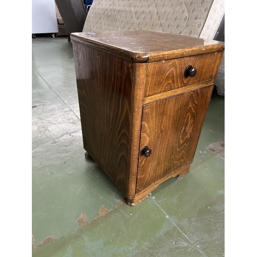 635 - Antique Beech Wood Night Stand (39 W. x 41 D. x 58cm H.)