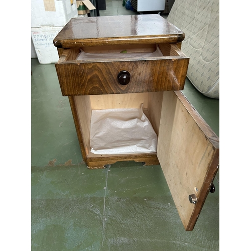 635 - Antique Beech Wood Night Stand (39 W. x 41 D. x 58cm H.)