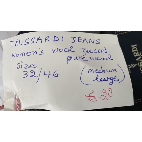 690 - Trussardi Jeans Pure Wool Women's Jacket Size 32/46 (M/L) - Taken Back on 1/10/2024