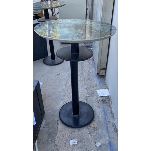 294B - Bar High Table with Marble Like Top (156cm H.)