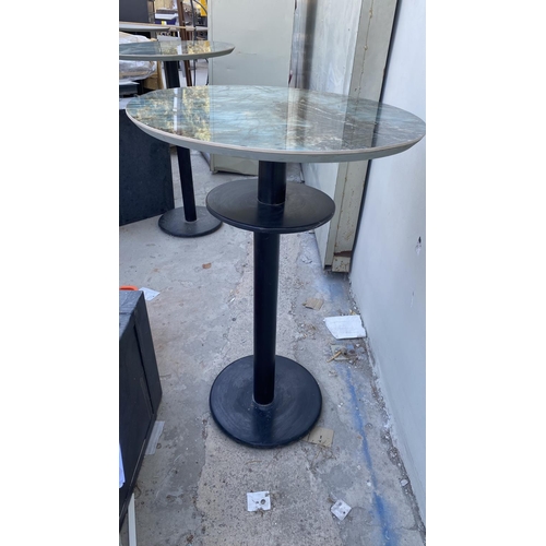 294B - Bar High Table with Marble Like Top (156cm H.)