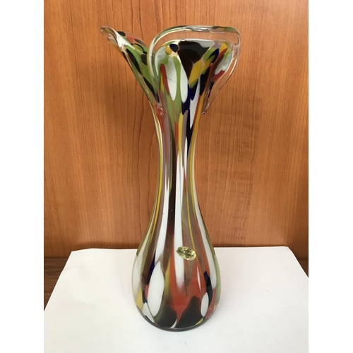 707 - Murano Art Glass Multi-Color Vase (26cm H.)