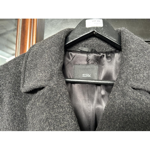 602 - 4You Collection Wool Overcoat Size M