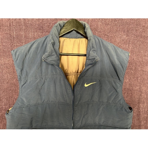 604 - Nike Blue Padded Down Vest Gilet Size L