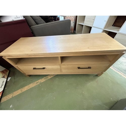 80 - American Drexel Heritage Double Leaf Light Blonde Color TV Cabinet with 2 Drawers - Code AM6883B