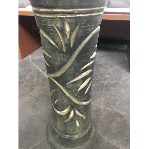 297 - Large Ornate Pottery Vase (54cm H. x 22cm W.)