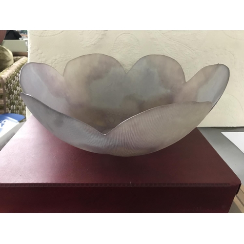 621 - Large Frosted Art Glass Salad Bowl (39cm Diameter, 17cm H.)