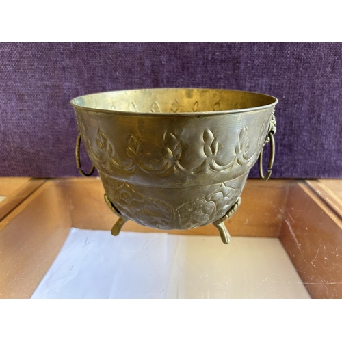 191 - Vintage Bronze Planter with Handles