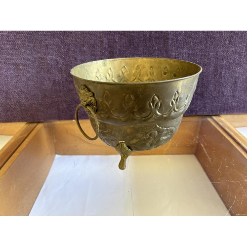 191 - Vintage Bronze Planter with Handles