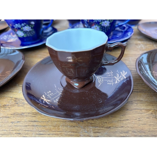 712 - Assorted Vintage Japanese/Chinese Coffee Cups and Saucers