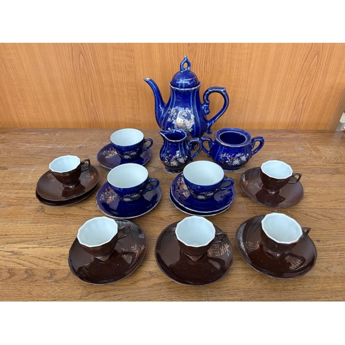 712 - Assorted Vintage Japanese/Chinese Coffee Cups and Saucers