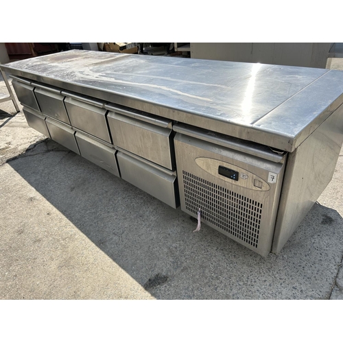 55 - Heavy duty Stainless Steel Counter Fridge Cooling Bench on Castors