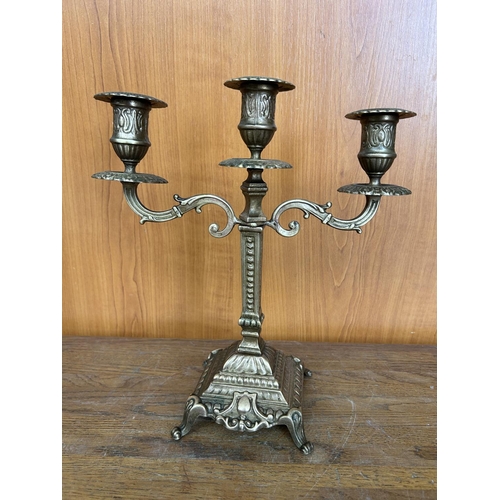 140 - Antique Solid Brass Candle Holder