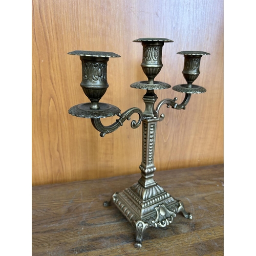 140 - Antique Solid Brass Candle Holder