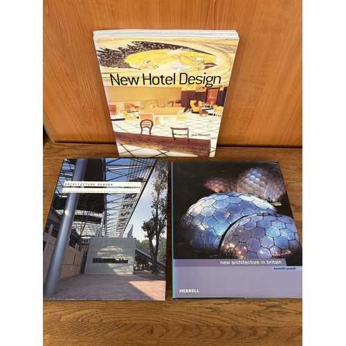 172 - Collection of 3 Architecture Books: New Hotel Design Published by Laurence King, Architecture Reborn... 