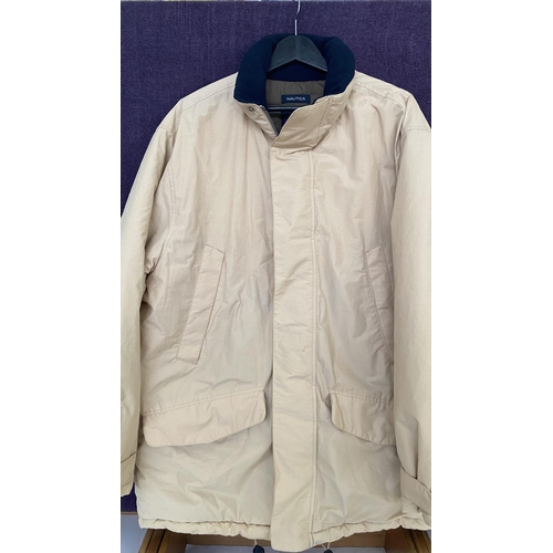 321 - Nautica Men's Beige Jacket with Detachable Hoodie Size L - Taken Back on 12/10/2024